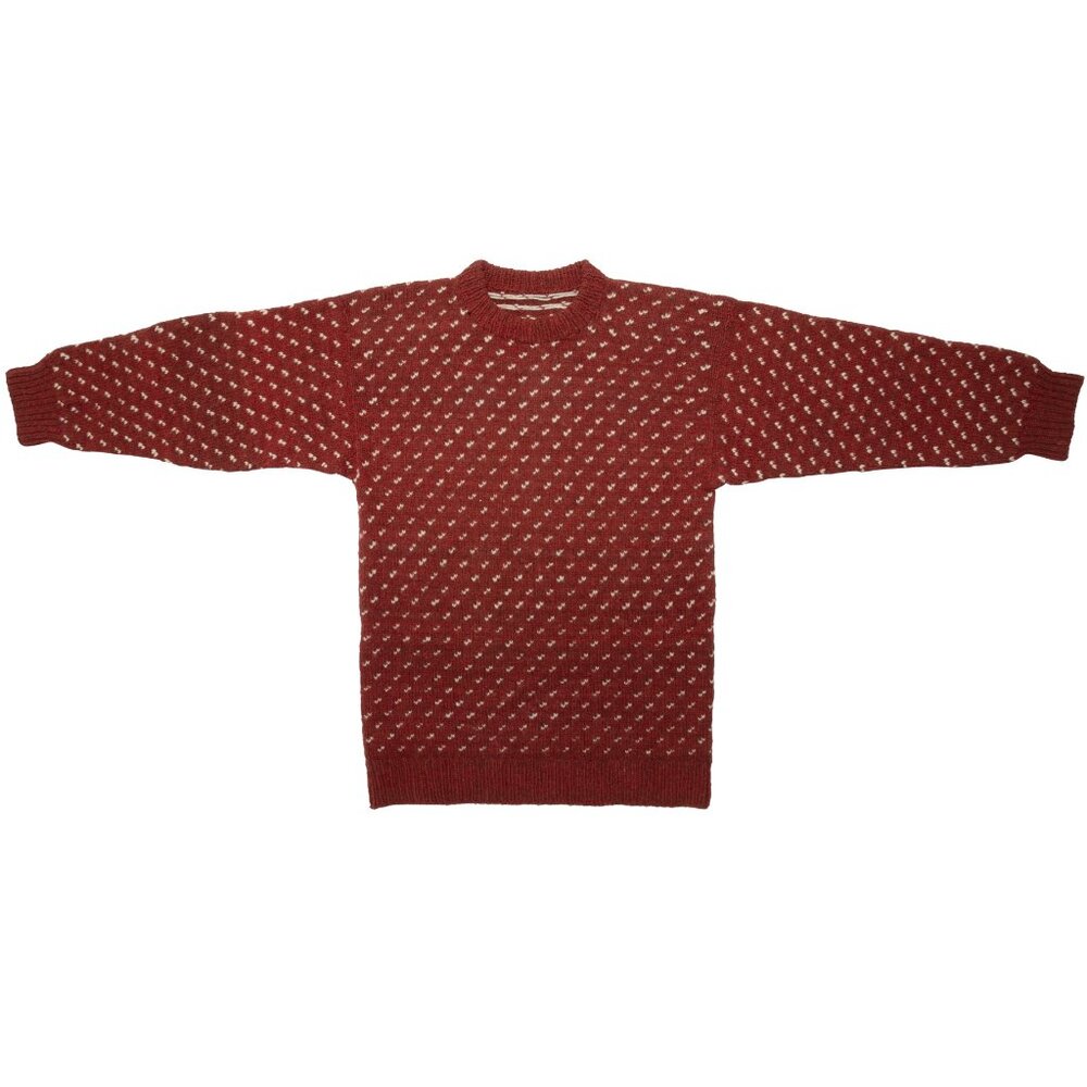 Sundazed (Norway) 70s, Boiled Wool Knit, Jacquard Fair Isle, Alpine